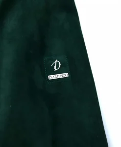 Uomo D'Arienzo 106 - Giubbotto bomber in pelle scamosciata verde collo coreana