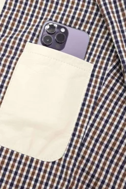 Uomo D'Arienzo 106 - Giubbotto bomber in pelle color crema con profili a contrasto fango
