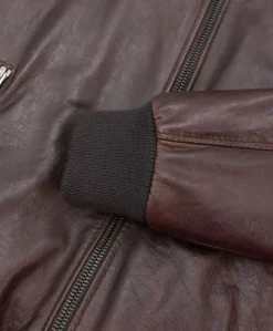 Uomo D'Arienzo 106 - Giubbotto Bomber in pelle testa di moro effetto vintage