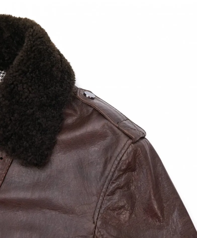Donna D'Arienzo Antea - Bomber aviator in pelle testa di moro effetto vintage
