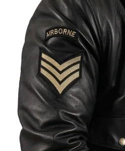 Uomo D'Arienzo Aviator - Giubbotto aviatore in pelle raggrinzita nera collo montone