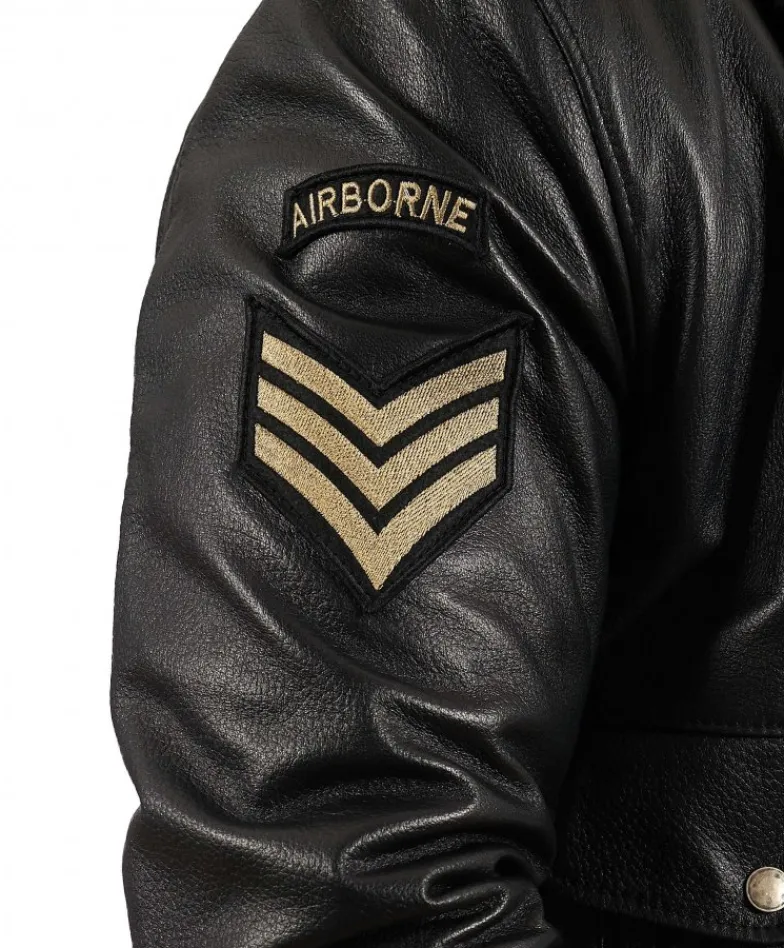Uomo D'Arienzo Aviator - Giubbotto aviatore in pelle raggrinzita nera collo montone