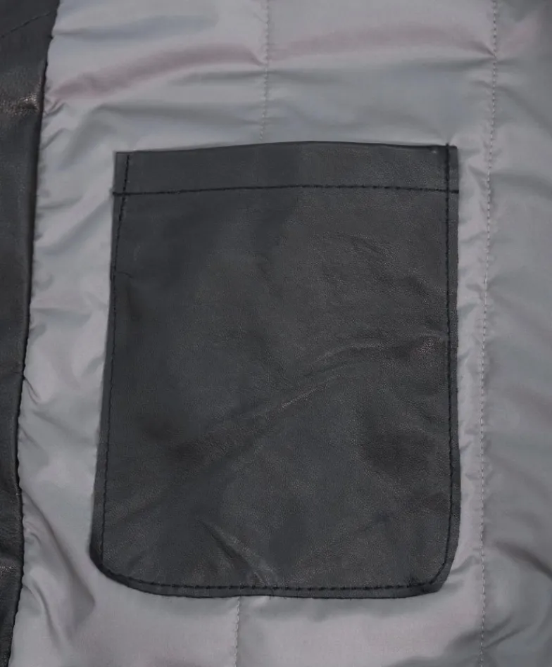 Uomo D'Arienzo Aviator - Giubbotto bomber aviatore in pelle nera collo montone