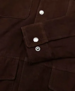 Uomo D'Arienzo Axel - Sahariana camoscio uomo testa di moro con tasche applicate