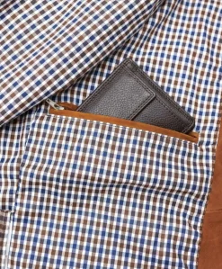 Uomo D'Arienzo Axel - Sahariana camoscio color cuoio uomo con tasche applicate