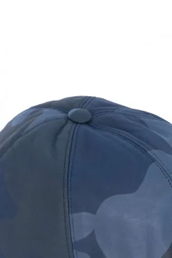 Uomo D'Arienzo Boston - Cappello baseball in pelle blu mimetico unisex berretto strappo regolabile