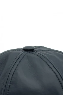 Uomo D'Arienzo Boston - Cappello baseball in pelle blu unisex berretto strappo regolabile