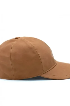 Uomo D'Arienzo Boston - Cappello baseball in pelle miele unisex berretto strappo regolabile
