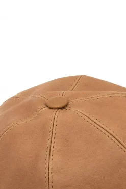 Uomo D'Arienzo Boston - Cappello baseball in pelle miele unisex berretto strappo regolabile