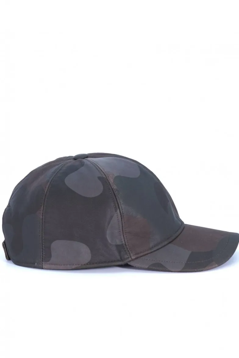 Uomo D'Arienzo Boston - Cappello baseball in pelle verde mimetico unisex berretto strappo regolabile