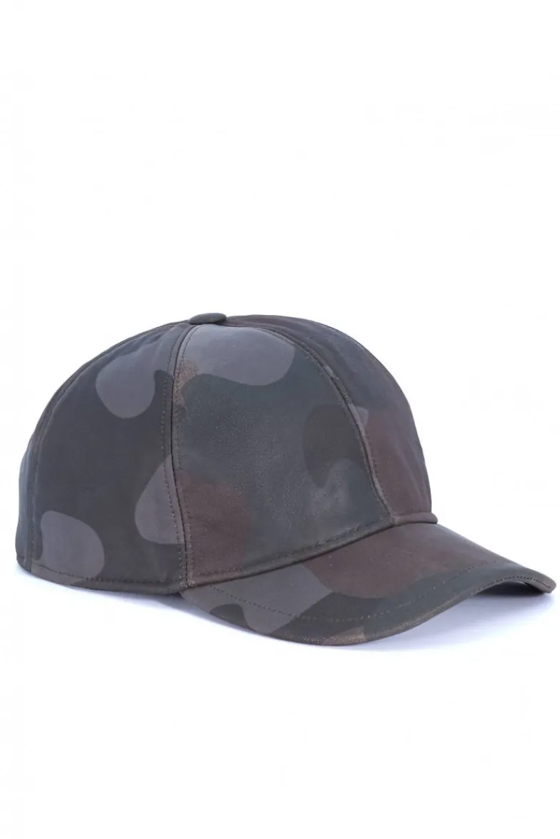 Uomo D'Arienzo Boston - Cappello baseball in pelle verde mimetico unisex berretto strappo regolabile