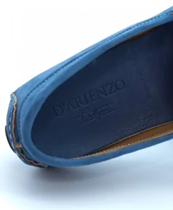 Uomo D'Arienzo Capri - Mocassino scamosciato blu denim da uomo