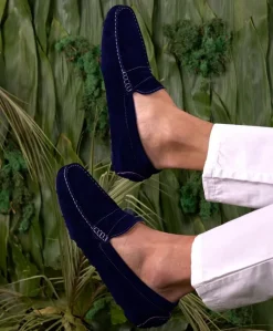 Uomo D'Arienzo Capri - Mocassino scamosciato blu da uomo