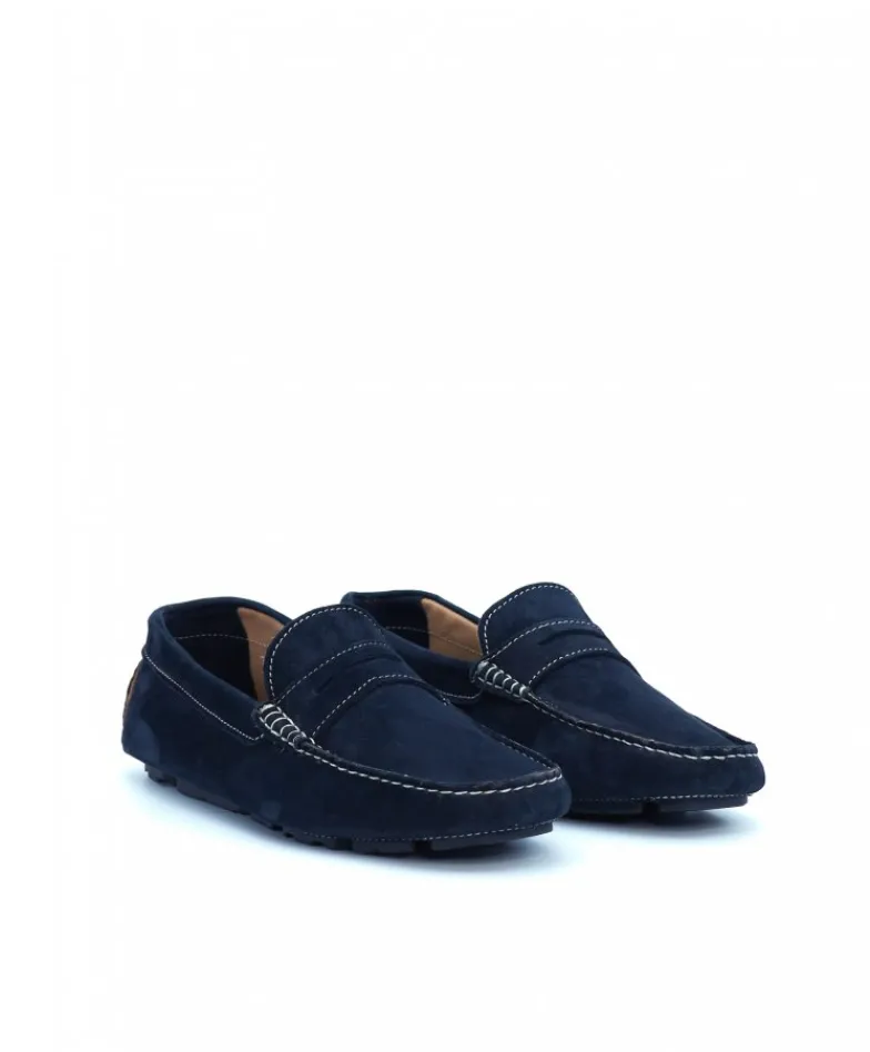 Uomo D'Arienzo Capri - Mocassino scamosciato blu da uomo