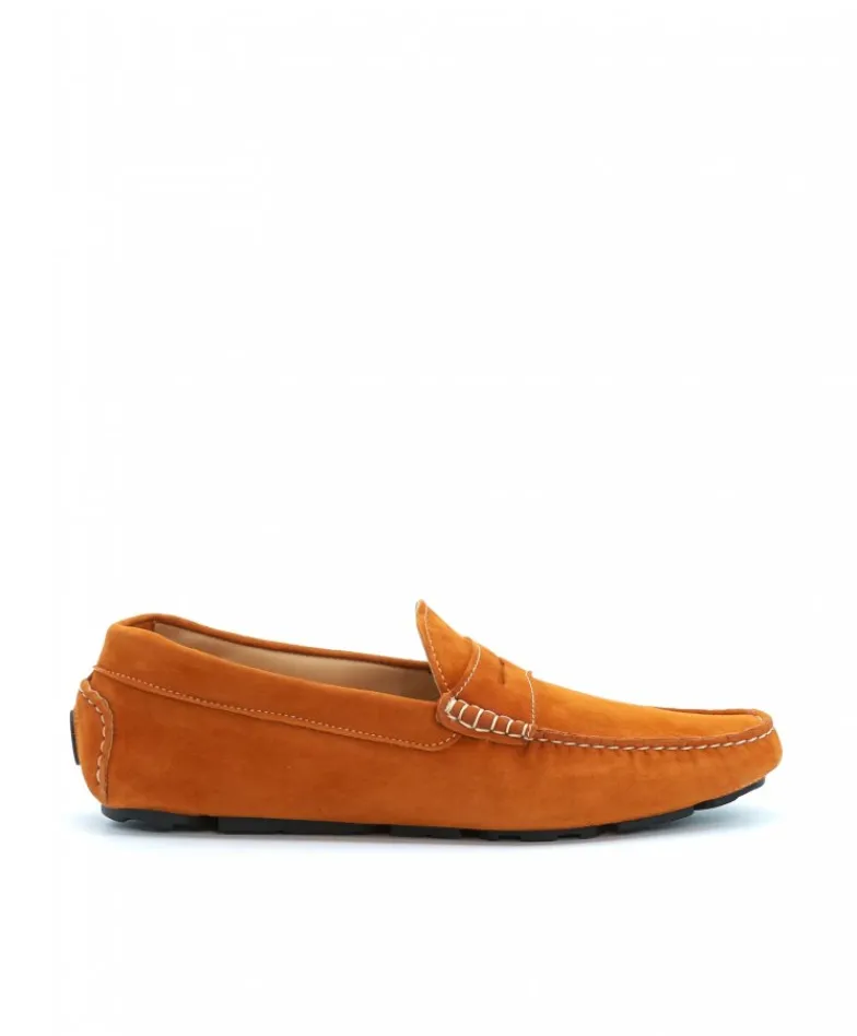 Uomo D'Arienzo Capri - Mocassino scamosciato arancione da uomo