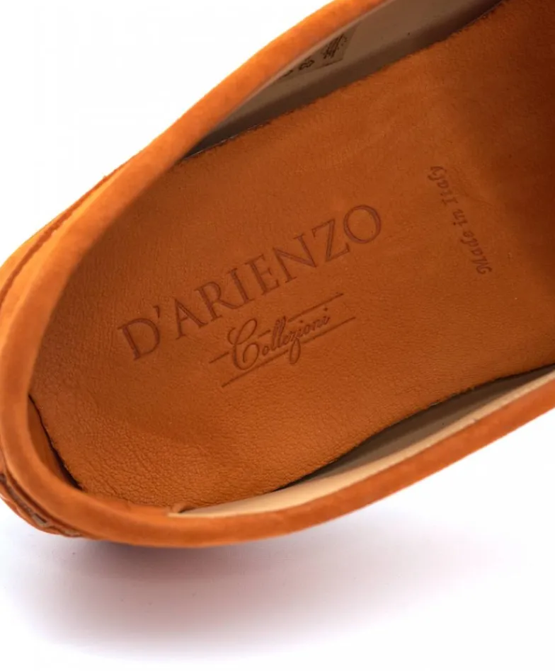 Uomo D'Arienzo Capri - Mocassino scamosciato arancione da uomo