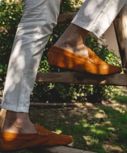 Uomo D'Arienzo Capri - Mocassino scamosciato arancione da uomo