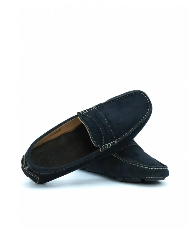 Uomo D'Arienzo Capri - Mocassino scamosciato blu notte da uomo
