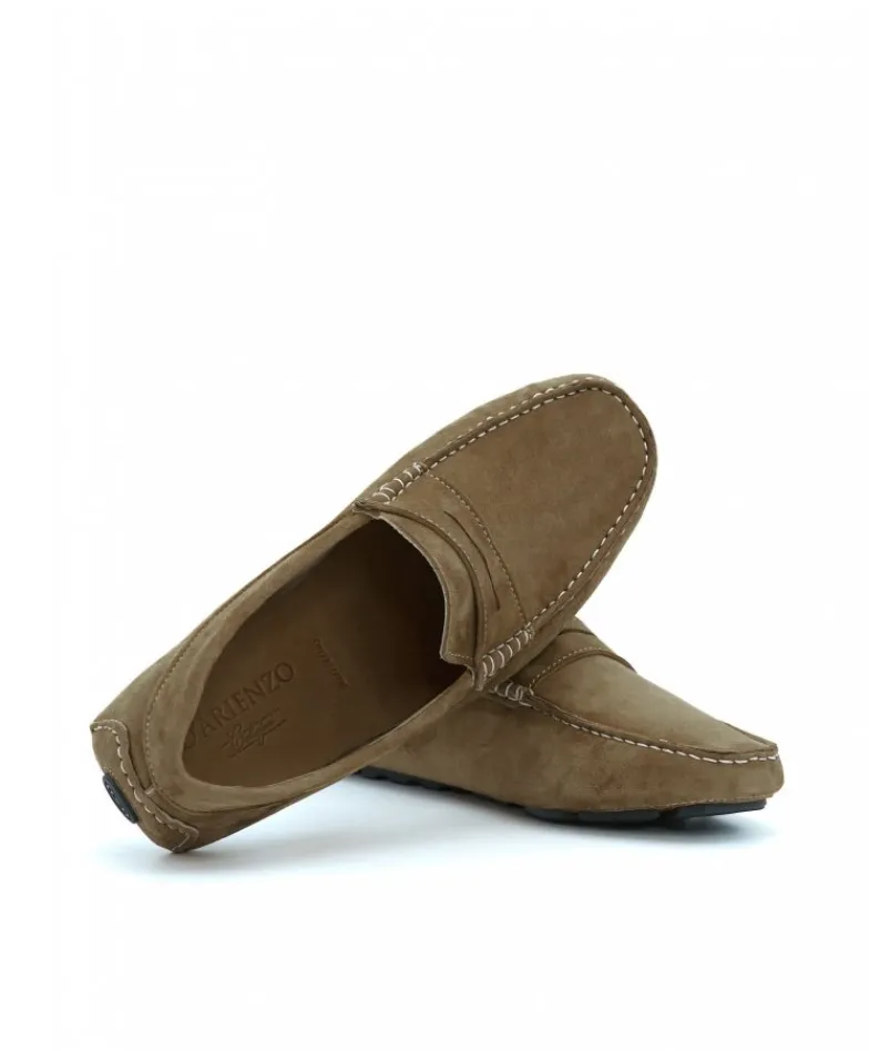 Uomo D'Arienzo Capri - Mocassino scamosciato fango da uomo