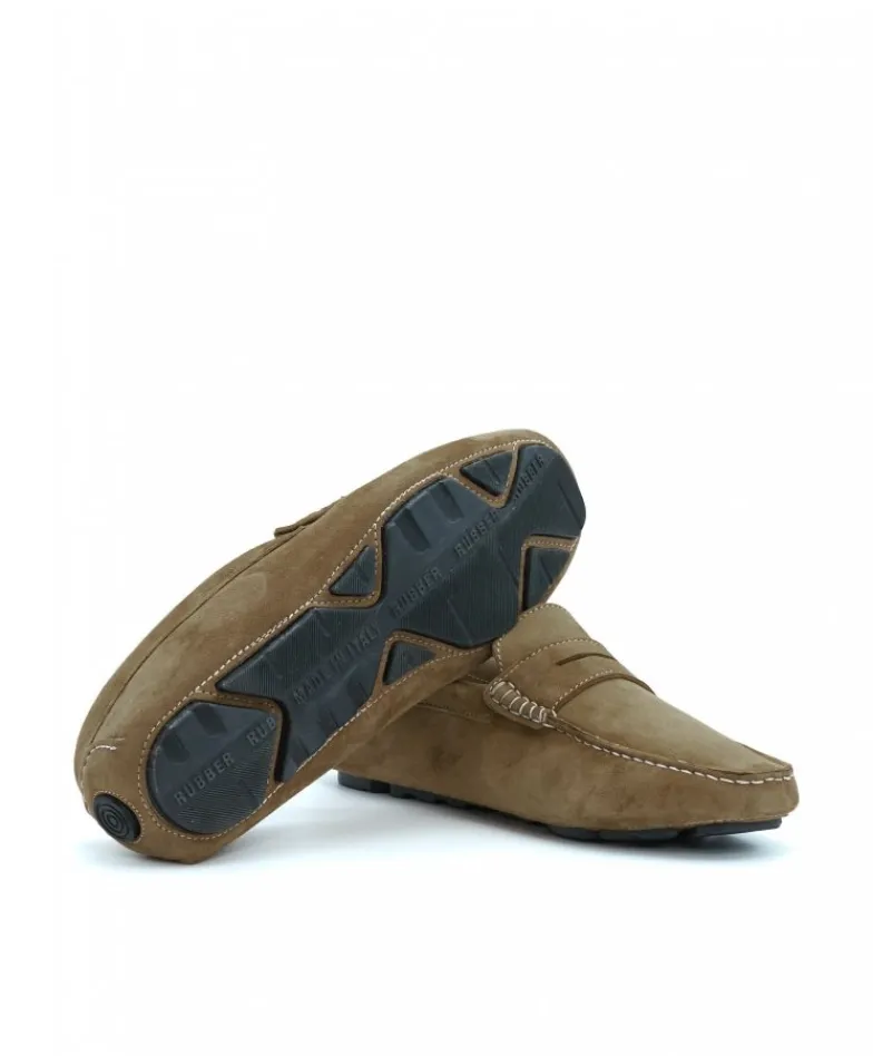 Uomo D'Arienzo Capri - Mocassino scamosciato fango da uomo