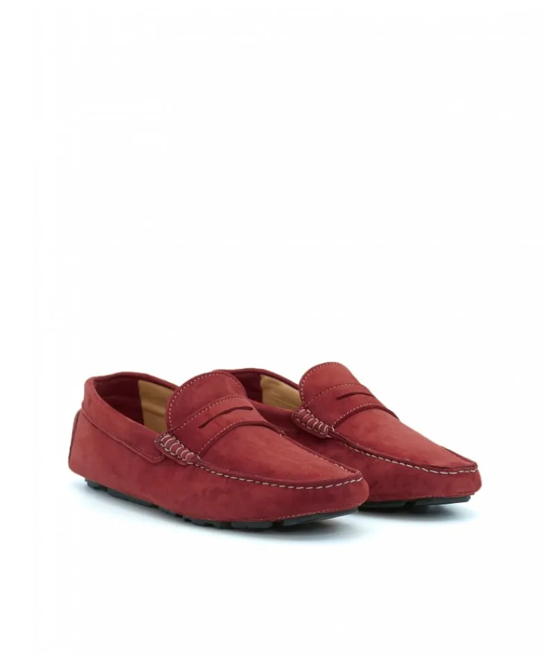 Uomo D'Arienzo Capri - Mocassino scamosciato bordeaux da uomo