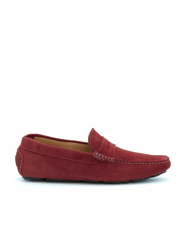 Uomo D'Arienzo Capri - Mocassino scamosciato bordeaux da uomo