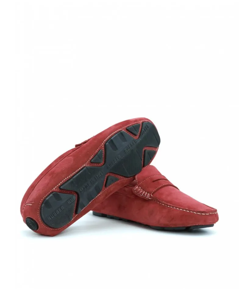 Uomo D'Arienzo Capri - Mocassino scamosciato bordeaux da uomo