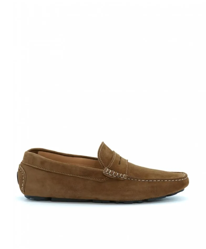 Uomo D'Arienzo Capri - Mocassino scamosciato marrone da uomo