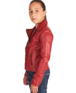 Bambino D'Arienzo Chiodo Baby - Chiodo Baby rosso unisex giacca in pelle per bambino
