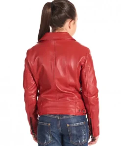 Bambino D'Arienzo Chiodo Baby - Chiodo Baby rosso unisex giacca in pelle per bambino