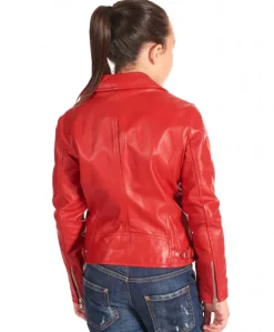 Bambino D'Arienzo Chiodo Baby - Chiodo Baby rosso giacca in pelle per bambino unisex