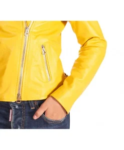 Bambino D'Arienzo Chiodo Baby - Chiodo Baby giallo giacca unisex in pelle per bambino