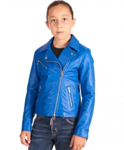 Bambino D'Arienzo Chiodo Baby - Chiodo Baby Unisex azzurro giacca in pelle per bambino