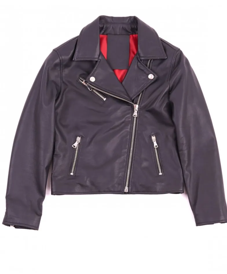 Bambino D'Arienzo Chiodo Baby - Chiodo unisex giacca in pelle nera per bambino