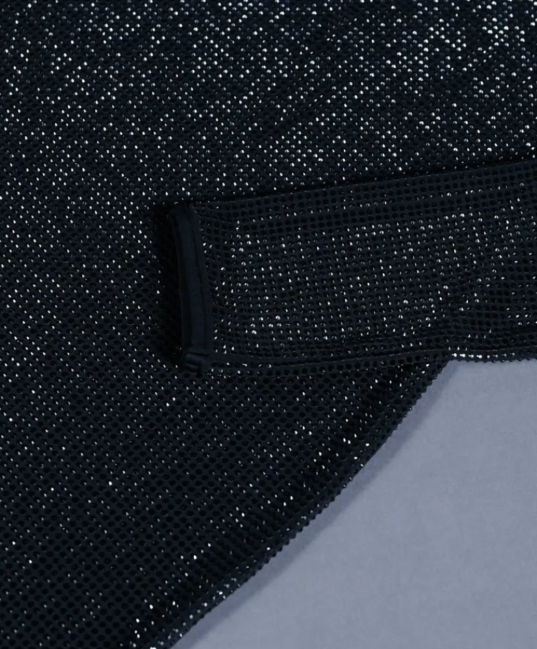 Donna D'Arienzo Diamond - Vestito monospalla a tubino nero con veri cristalli