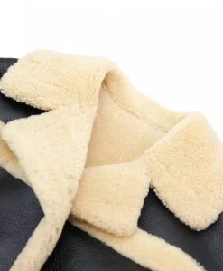 Donna D'Arienzo Ella - Chiodo corto in Montone Shearling nero versione oversize