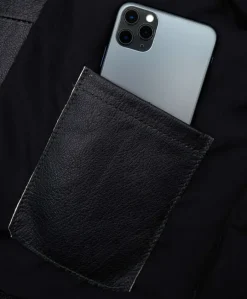 Uomo D'Arienzo Ermal - Chiodo smanicato in pelle nera effetto vintage