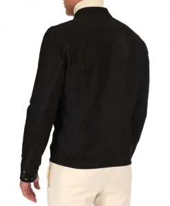 Uomo D'Arienzo Hamilton - Giacca in pelle nubuck testa di moro effetto raggrinzito