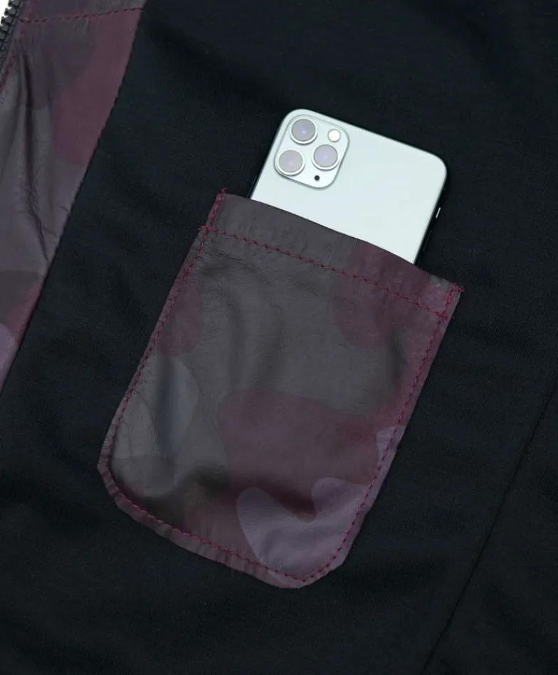 Uomo D'Arienzo Hamilton - Giacca in pelle militare bordeaux effetto liscio