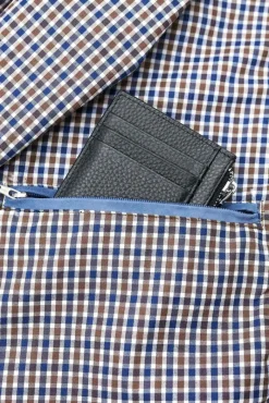 Uomo D'Arienzo Jeff - Gilet in pelle camoscio blu denim con bottoni