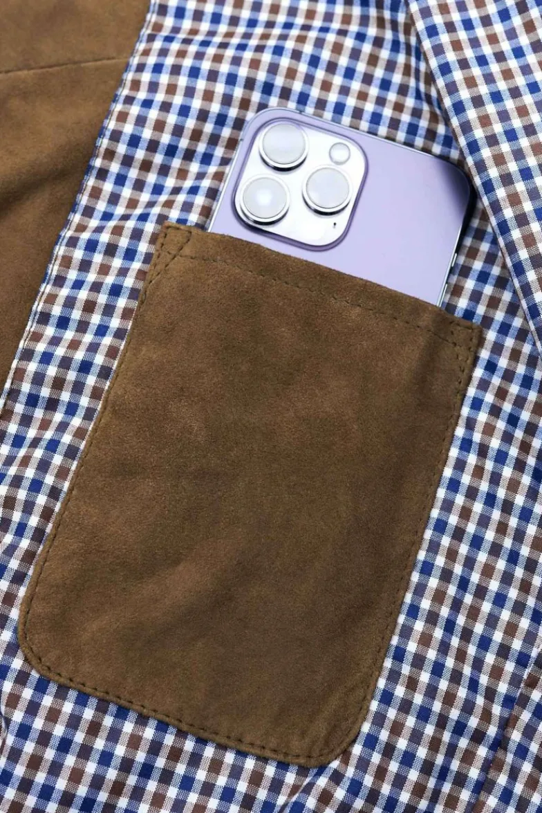 Uomo D'Arienzo Jeff - Gilet in pelle camoscio color fango con bottoni