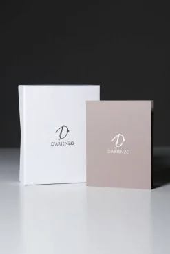 D'Arienzo Larry - Portafoglio classico in pelle color cuoio compatto pieghevole due ante
