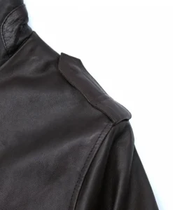 Uomo D'Arienzo Luca - Giaccone in pelle nera con tasconi nappa effetto liscio