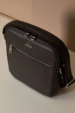 D'Arienzo Lucas - Borsa a tracolla in pelle testa di moro spallina regolabile