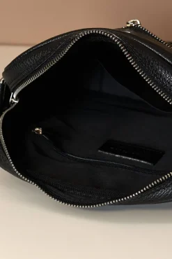 D'Arienzo Lucas - Borsa a tracolla in pelle nera spallina regolabile
