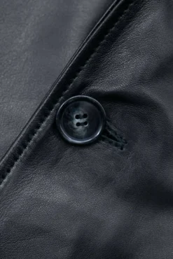 Uomo D'Arienzo Luke - Blazer in pelle nappa nera con due bottoni