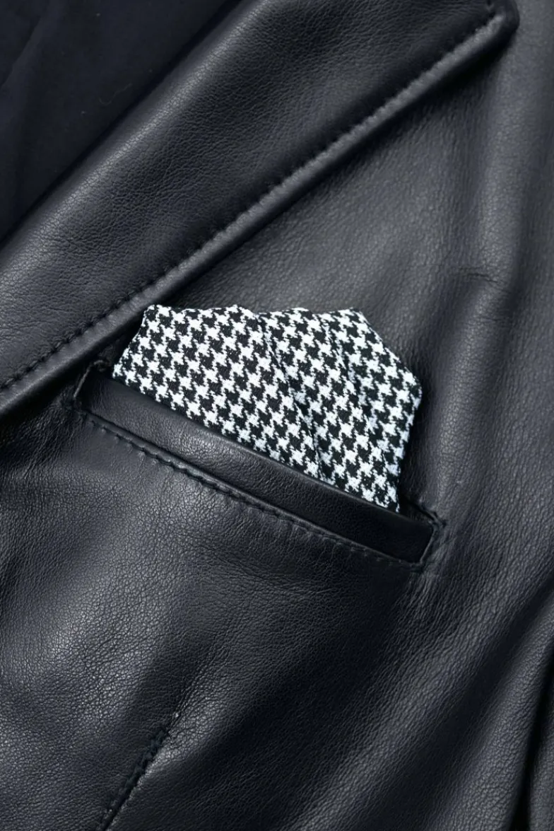 Uomo D'Arienzo Luke - Blazer in pelle nappa nera con due bottoni