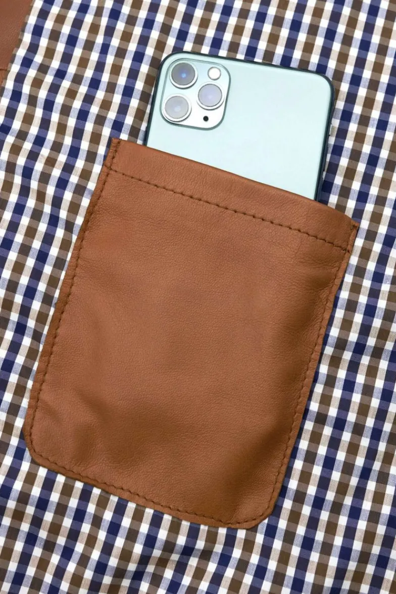 Uomo D'Arienzo Luke - Blazer in pelle naturale cuoio con due bottoni