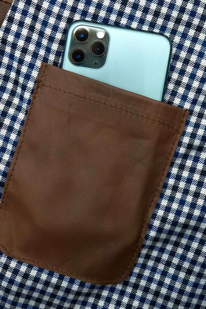 Uomo D'Arienzo Luke - Blazer in pelle naturale marrone nuvolato con due bottoni
