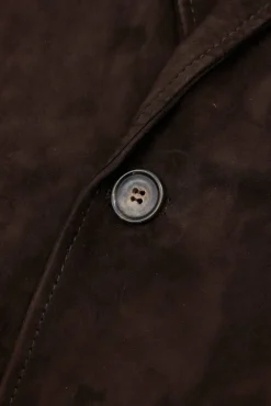 Uomo D'Arienzo Luke - Blazer in pelle scamosciata color marrone con due bottoni